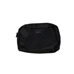 Tumi For Delta Mesh Travel‎ Toiletry Bag Black Zipper Pouch 6.5" Travel Vacation